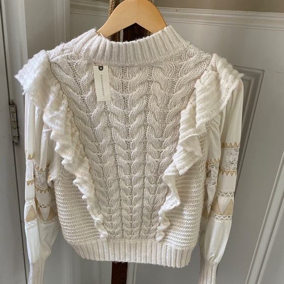 By Anthropologie Cable-Knit Sweater XS - Picture 10 of 11